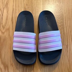 Adidas Slide Sandals - Navy and Lavender